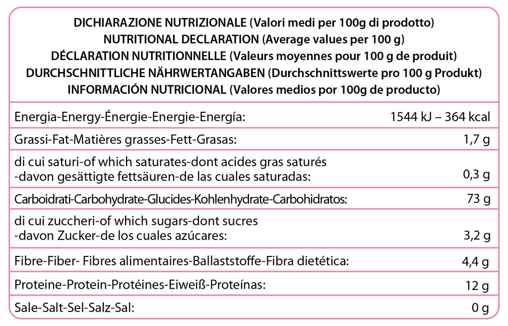 ESPIRALES DE SEMOLA Castagno (500 g)