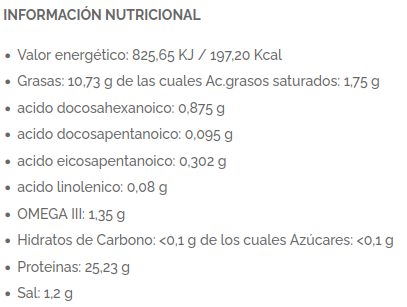 CABALLA EN  ACEITE DE OLIVA EN LATA Pesasur (120 g)