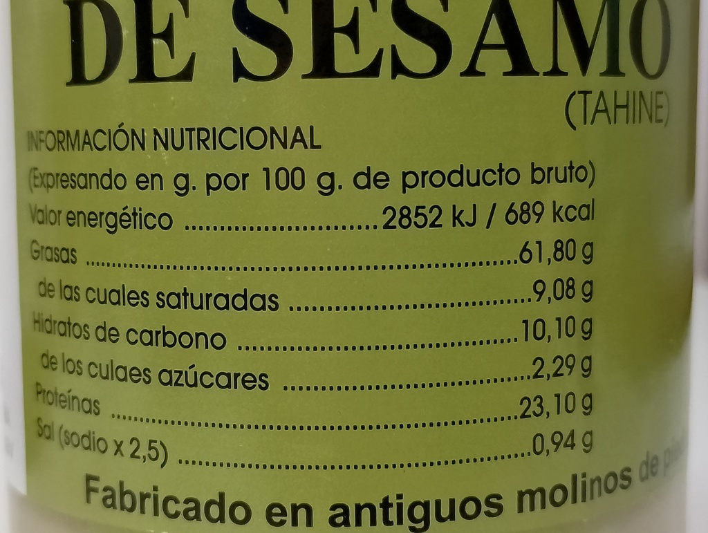 TAHIN CRUDO Bioalimentaria (320 gr)
