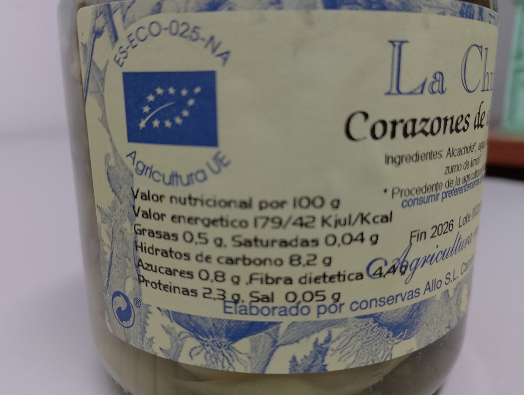 CORAZONES DE ALCACHOFA La churta (340 gr)
