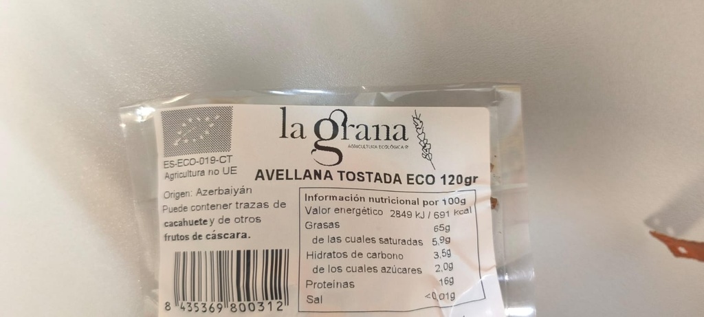AVELLANA TOSTADA La Grana (120gr)