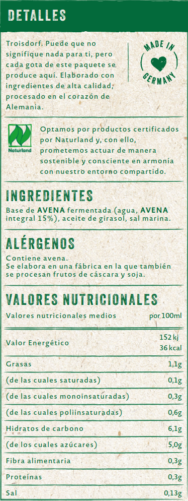 LECHE DE AVENA Natumi  (L)