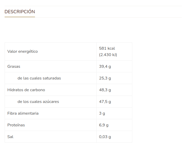 CHOCOLATE CON LECHE 39% Sole (100 gr)