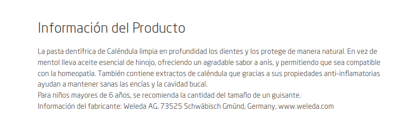 DENTIFRICO CALENDULA Weleda  (75 ml)