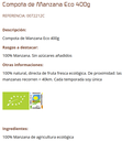 COMPOTA DE MANZANA Demeter (400 gr)