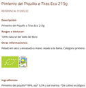 PIMIENTO DEL PIQUILLO EN TIRAS Cal Valls (215 gr)