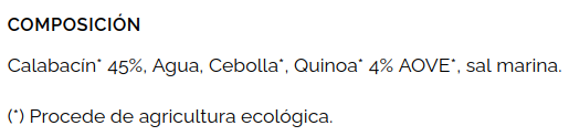 CREMA DE CALABACIN CON QUINOA Gardeniers (490 gr)