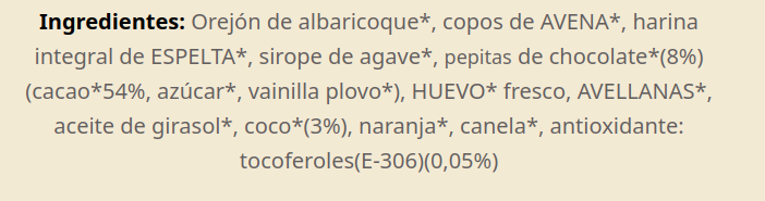 BARRITA DE COCO Y CHOCOLATE Biogredos (65 gr)