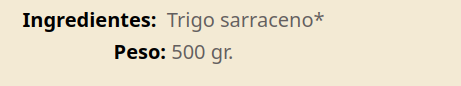 HARINA DE TRIGO SARRACENO Biogredos (500 gr)