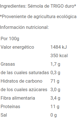 ESPAGUETI DE SEMOLA Castagno (500 gr)