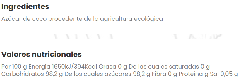 AZUCAR DE COCO Equimercado (250 gr)