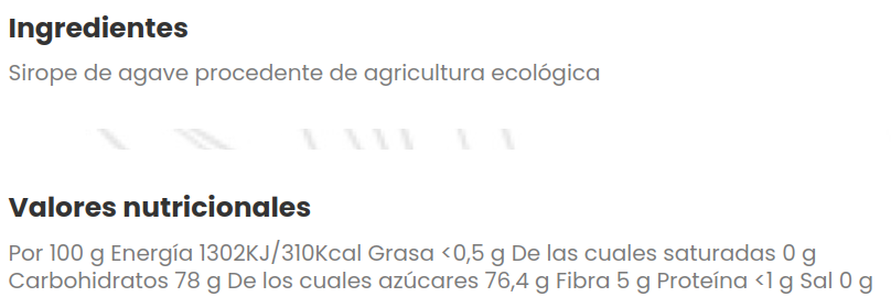 SIROPE DE AGAVE Equimercado (350 ml)