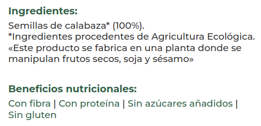 SEMILLAS DE CALABAZA NATURGREEN (225 gr)