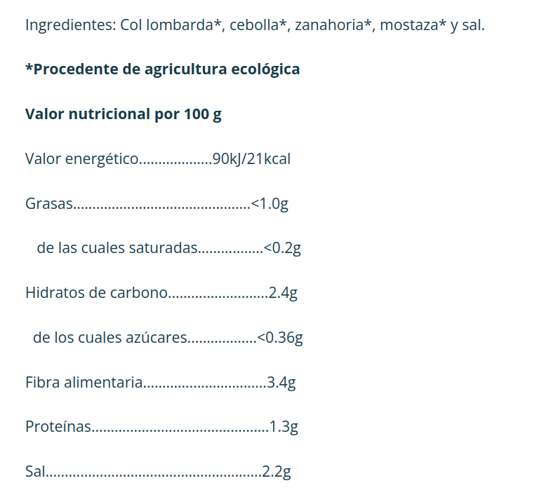 CHUCRUT TRADICIONAL Fermentart (400 gr)