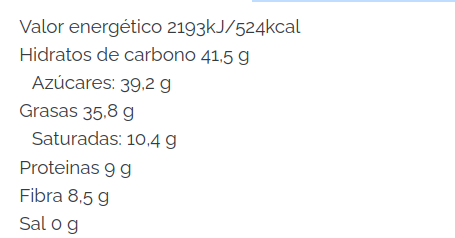 CREMA DE CACAO CON AVELLANA SIN GLUTEN Sol natural (200 gr)