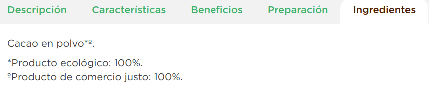 CACAO PURO   Alternativa (1 kg)