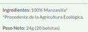 MANZANILLA DULCE INFUSION  ARTEMIS BIO  (20 bolsitas)
