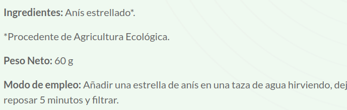 ANIS ESTRELLADO INFUSION Herbes del Moli (60 gr)