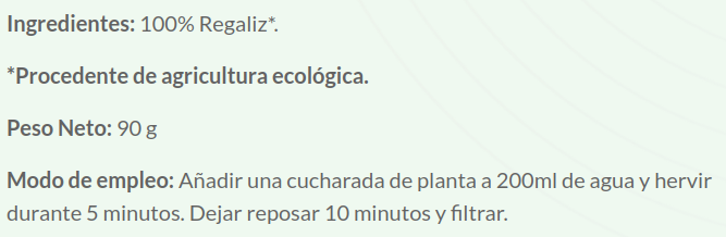 REGALIZ  INFUSION herbes del moli (90 Gr.)