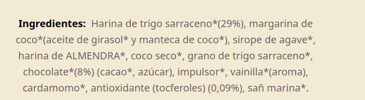 GALLETAS DE SARRACENO CON CHOCOLATE (150 gr)