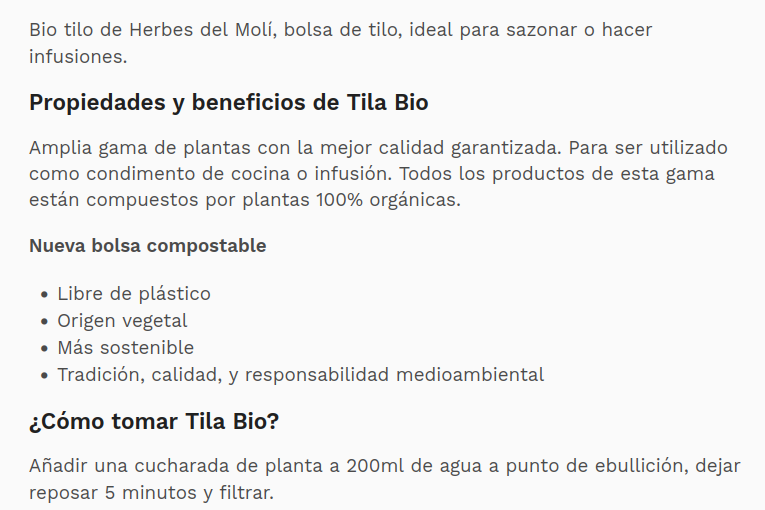 TILA INFUSION herbes del moli (25 Gr.)