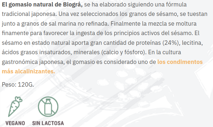 GOMASIO Biogra (120 gr)