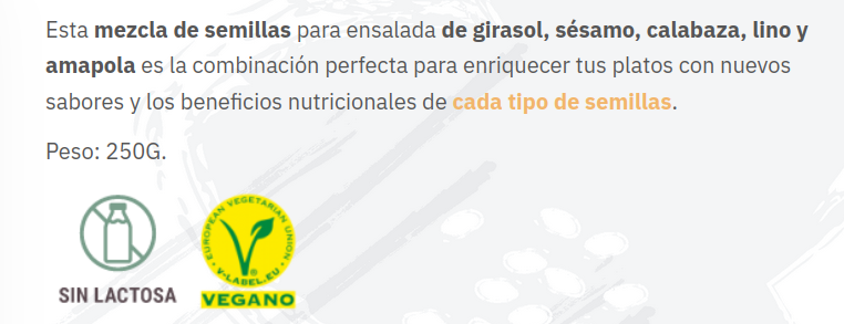 MEZCLA DE SEMILLAS Biogra ( 250gr)