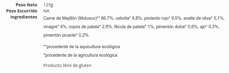 PATE DE MEJILLON Pandomar (125 g)