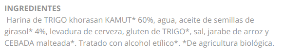 PAN DE MOLDE KAMUT BLANCO BIOCOP (400gr)