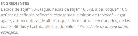POSTRE DE ALBARICOQUE SOJADE  (150 gr)