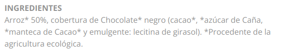 TORTITAS DE ARROZ BAÑADAS CHOCOLATE DARK Sol Natural (100 gr)