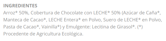 TORTITAS DE ARROZ CON CHOCOLATE CON LECHE Sol Natural (100 gr)