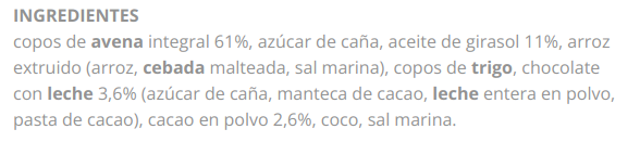 KRUNCHY AVENA CHOCO Barnhouse (375 g)