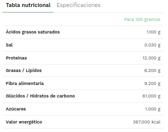 COPOS DE AVENA INTEGRALES FINOS SIN GLUTEN Sol Natural (500 g)