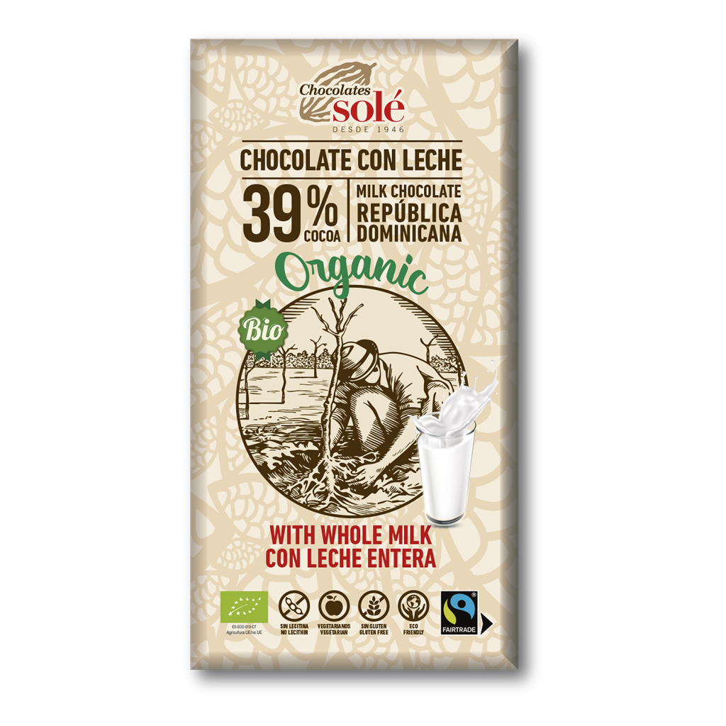 CHOCOLATE CON LECHE 39% Sole (100 g)