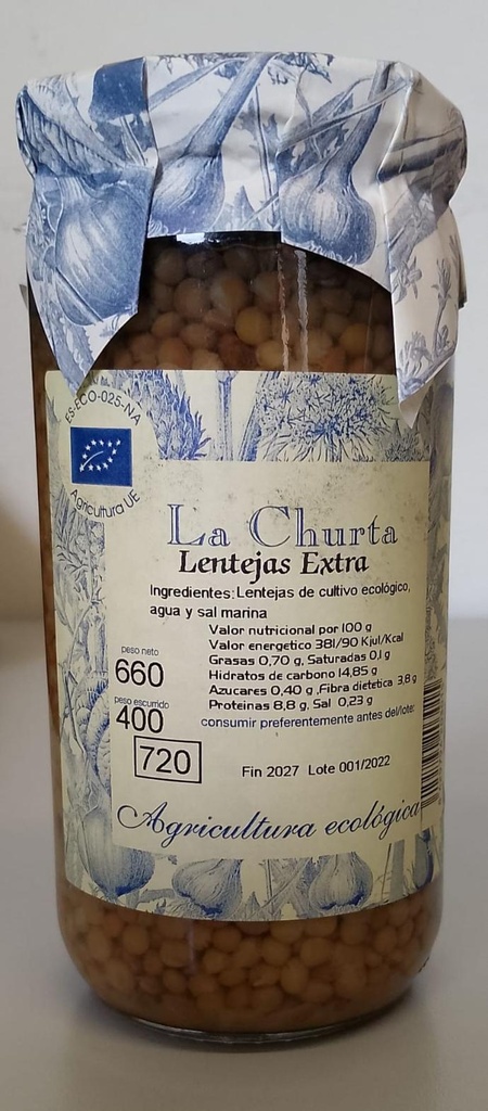 LENTEJA AL NATURAL La churta (660 gr)