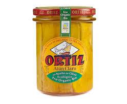 ATUN CLARO EN ACEITE DE OLIVA  tarro cristal ORTIZ (220 gr)