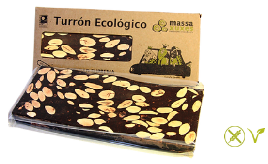 TURRON DE CHOCOLATE CON ALMENDRAS (200 gr)