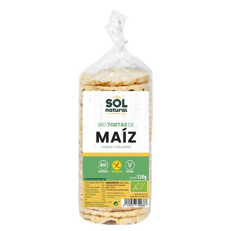 TORTITAS DE MAIZ SIN GLUTEN Sol Natural ( 120 g)
