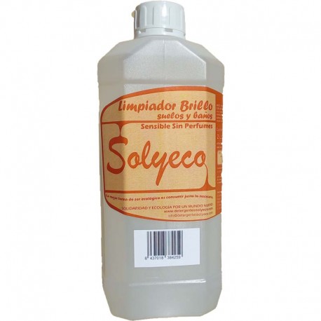 LIMPIADOR BRILLO SUELOS Y BAÑOS SENSIBLE Solyeco (2 L)