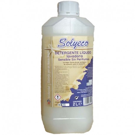 DETERGENTE LIQUIDO LAVADORA SENSIBLE Solyeco (2 L)