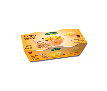 NATURGREEN POSTRE AVENA VAINILLA (2 x 125 gr)