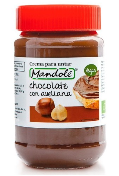 CREMA DE CACAO CON AVELLANAS Mandolé (375 g)