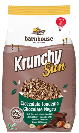 KRUNCHY CHOCO NEGRO CON AVELLANAS Barnhouse (350 g)