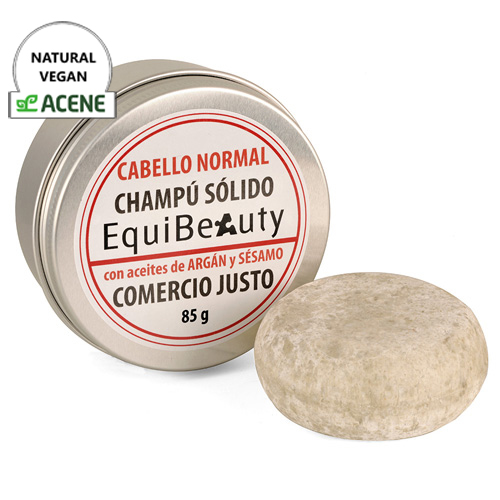 CHAMPÚ SOLIDO CABELLO NORMAL  (CON JABONERA) COMERCIO JUSTO