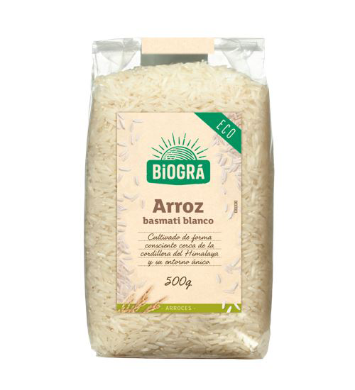 ARROZ BASMATI BLANCO Biogra (500 g)