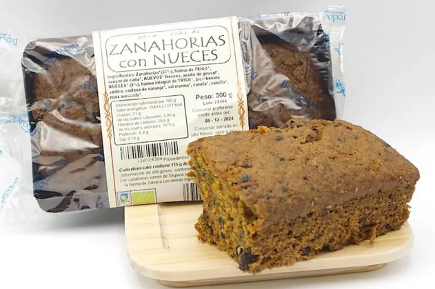 PLUM-CAKE DE ZANAHORIA Y NUECES (300gr) Biogredos