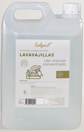 LAVAVAJILLAS A MANO CONCENTRADO SENSIBLE Solyeco (5 L)