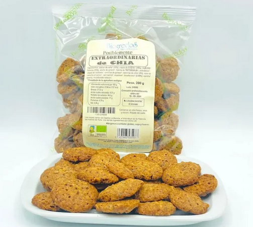 GALLETAS EXTRAORDINARIAS CON CHIA Biogredos (200 g) Cad. 18/10