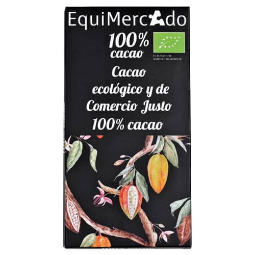 CHOCOLATE NEGRO 100%  EQUIMERCADO(80 gr)